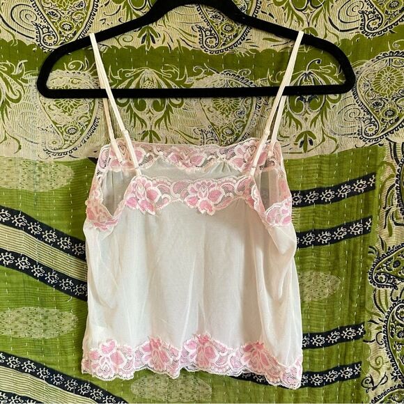 Vintage Y2K Rampage Fairy Blush and Cream Sheer Camisole Size Large - Picture 6 of 13